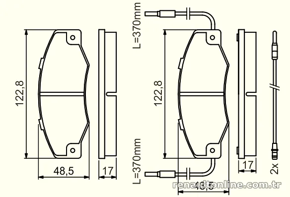 BOSCH 0986460953 Fren Disk Balata - BOSCH - 0986460953