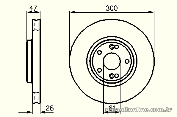 BOSCH 0986478743 Fren Disk Ayna - BOSCH - 0986478743