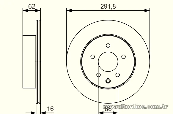 BOSCH 0986479S31 Fren Disk Ayna - BOSCH - 0986479S31