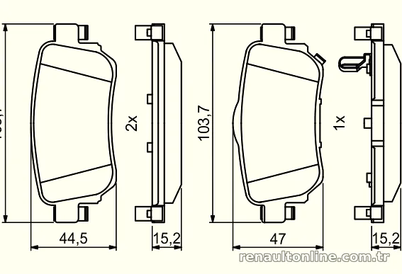 BOSCH 0986494816 Fren Disk Balata - BOSCH - 0986494816