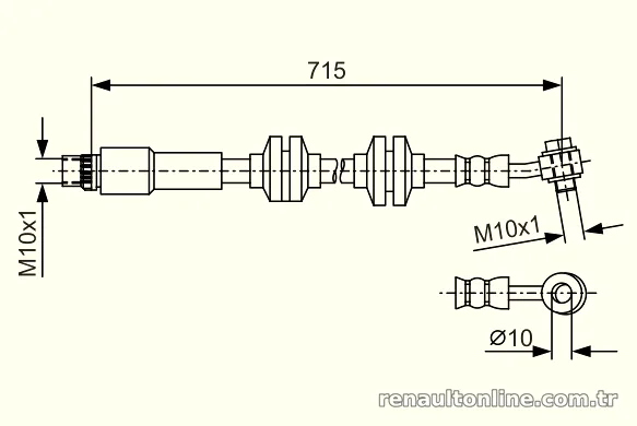 BOSCH 1987481B20 Fren Hortumu - BOSCH - 1987481B20
