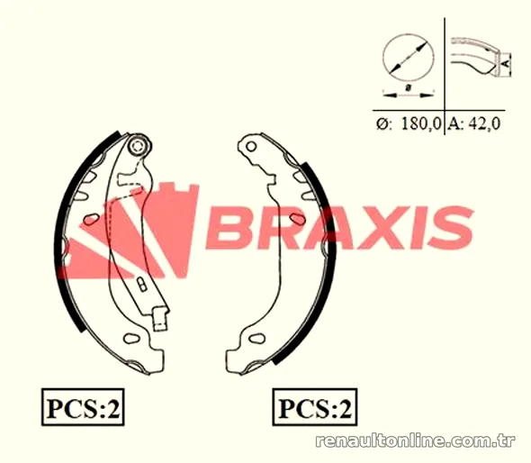 BRAXIS AC0013 Fren Pabuçlu Balata - BRAXIS - AC0013