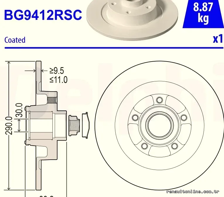 DELPHI BG9412RSC Fren Disk Ayna - DELPHI - BG9412RSC