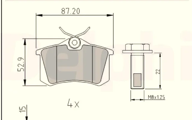 DELPHI LP571 Fren Disk Balata