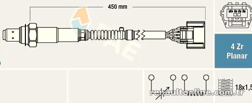 FAE 77649 Oksijen (Lambda) Sensörü - FAE - 77649