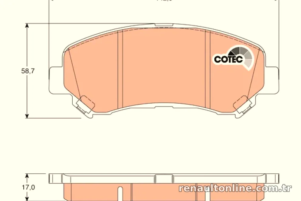 ON FREN BALATASI NISSAN QASHQAI 2007 2012 X TRAIL 2008 2011 RENAULT KALEOS 2,0 DCI - TRW - TRW GDB3467