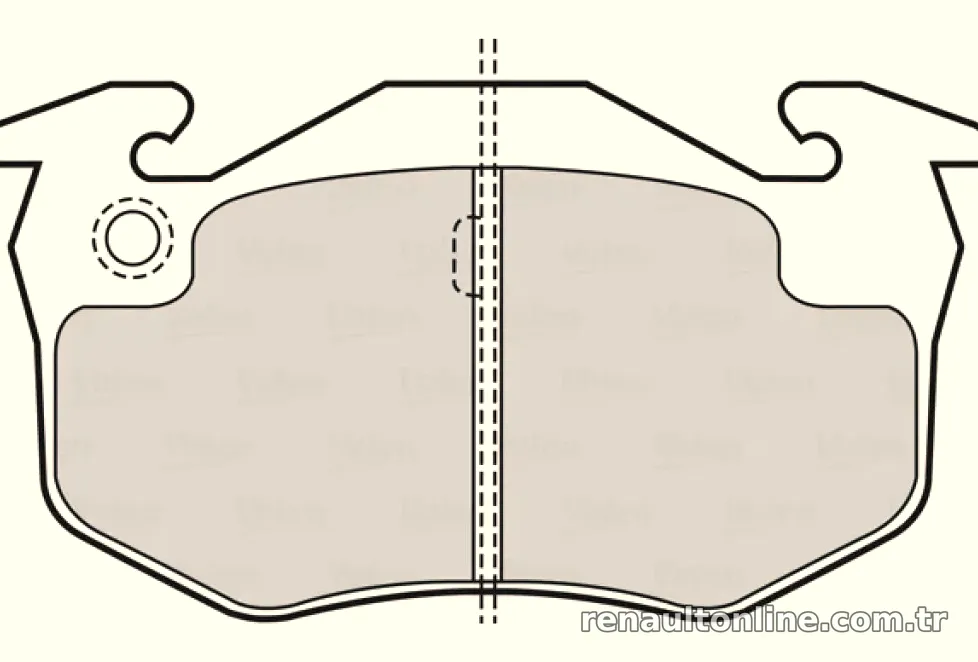 ARKA FREN BALATASI CLIO III MEGANE 2,0 16V P306 1,8 16V - Valeo - VALEO 670396