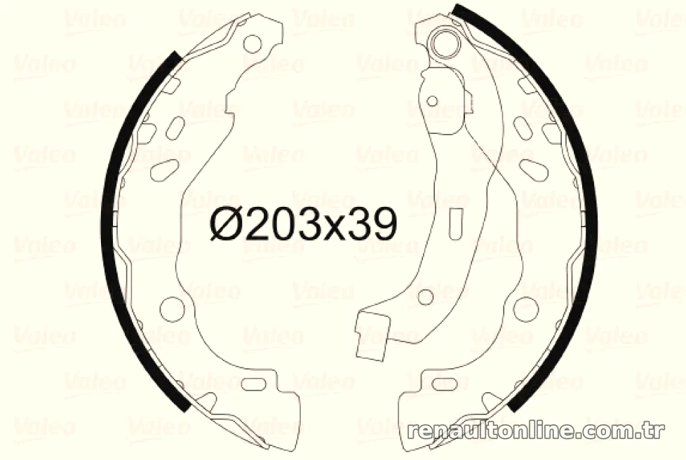 ARKA FREN BALATASI PABUC MICRA K13 10> NOTE 13> SYMBOL I 03> CLIO IV 12> LOGAN II 12> SANDERO II 12> - Valeo - VALEO 562