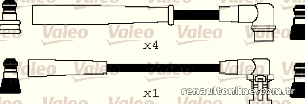 BUJI KABLOSU RENAULTCLIO I MEGANE - Valeo - VALEO 346608