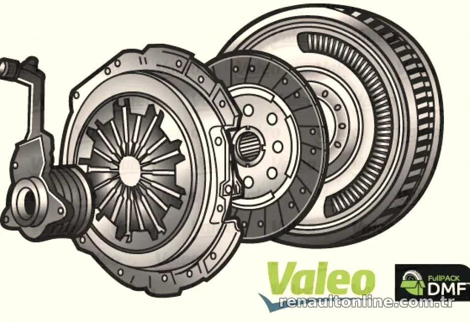 DMF VOLANT+DEBRIYAJ SETI+RULMAN RENAULT MEGANE II 1.9 DCI - Valeo - VALEO 837341