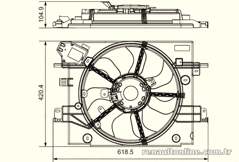 FAN MOTORU KOMPLE DAVLUMBAZLI DACIA DUSTER 10>18 - Valeo - VALEO 696880