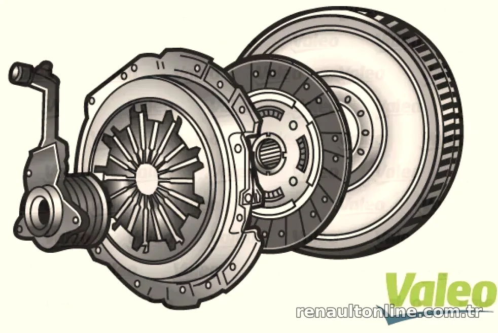 KIT 4P DEBRIYAJ TAKIMI (SABIT VOLANLI) RENAULT Laguna II 1.9 dCi (VALEO 810029+835151) - Valeo - VALEO 845152