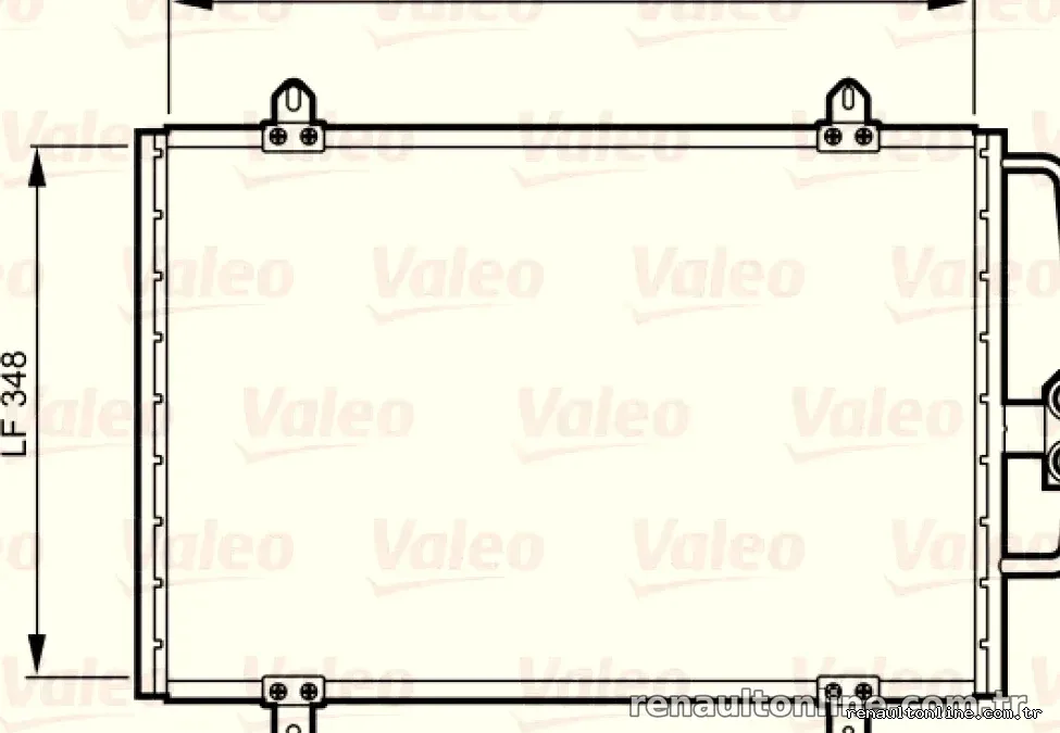 KLIMA RADYATORU (KONDENSER) MEGANE I 1,4 / 1,6 / 1,9 / 2,0 96> (520X388X16) - Valeo - VALEO 816912
