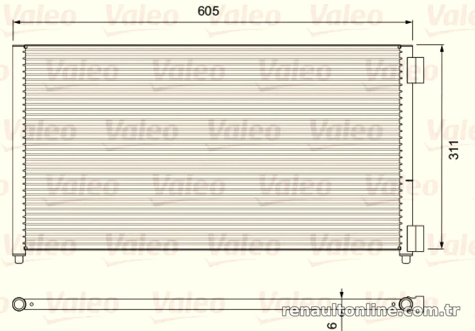KLIMA RADYATORU TWINGO 1,2 96> (391X418X16) - Valeo - VALEO 817799