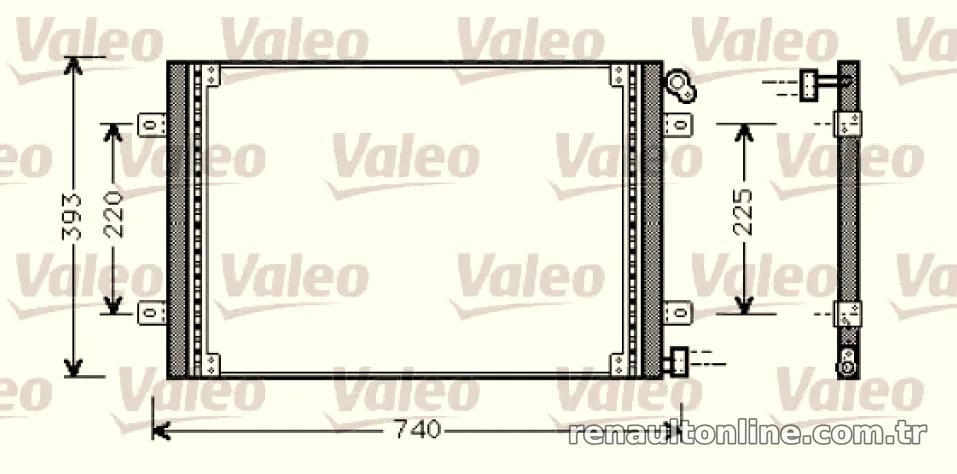 KONDENSER RENAULT ESPACE III 2,0 - Valeo - VALEO 818029