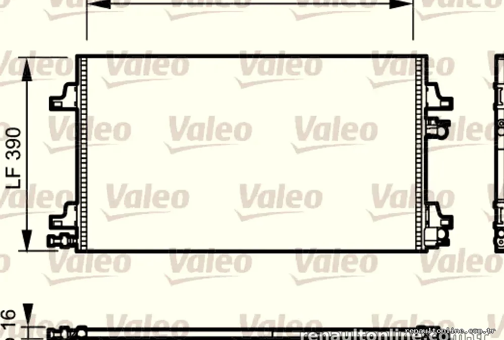 KONDENSER RENAULT LAGUNA II (2005>) - Valeo - VALEO 814006