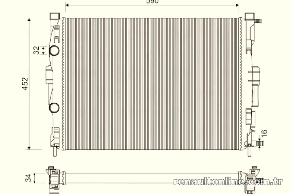 MOTOR RADYATOR MEGANE II SEDAN 1,5 DCI 1,6 K4M K9K - Valeo - VALEO 732946