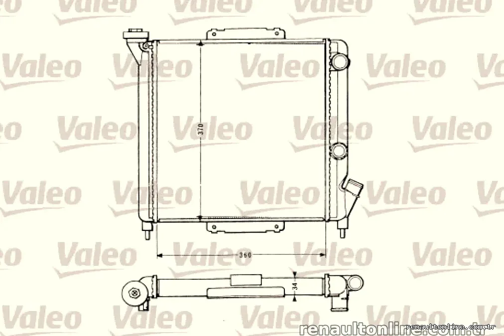 MOTOR RADYATORU EXPRESS R5 R9 R11 1,4 / 1,7 (CLASSIC 883959) / (360X396X34) - Valeo - VALEO 883959