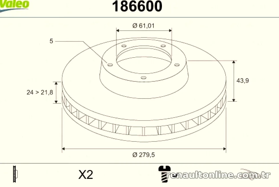 ON FREN AYNASI HAVALI LAGUNA 1,6 / 2,0 16V 2,2DT 93 03 / 01>SAFRANE 2,2DT 2,5 20V 2,5TD 92 12 / 00 5 JANT – Valeo – VALE” loading=”lazy” /></figure>
<p class=