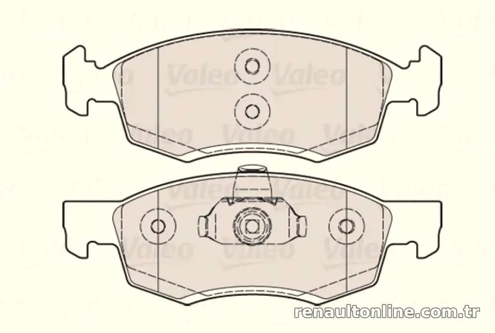 ON FREN BALATASI (TK) LOGAN 2006 2008 1,5DCI 65 / 1,5DCI 70 / 1,5DCI 85 / 1,6MPI 1,6MPI GPL / 1,6I / 1,6I 90 - Valeo - V