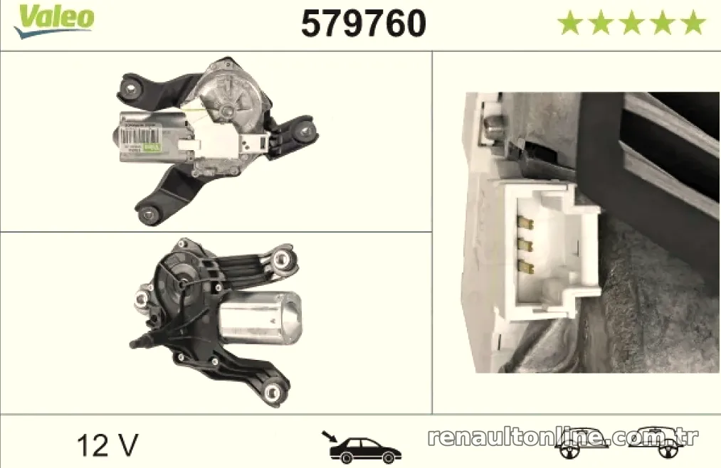 SILECEK MOTORU LOGAN MCV ARKA - Valeo - VALEO 579760