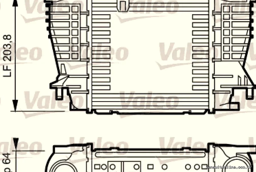 TURBO RADYATORU CLIO III 1,5DCI 05> MODUS 1,5DCI 04> - Valeo - VALEO 817999