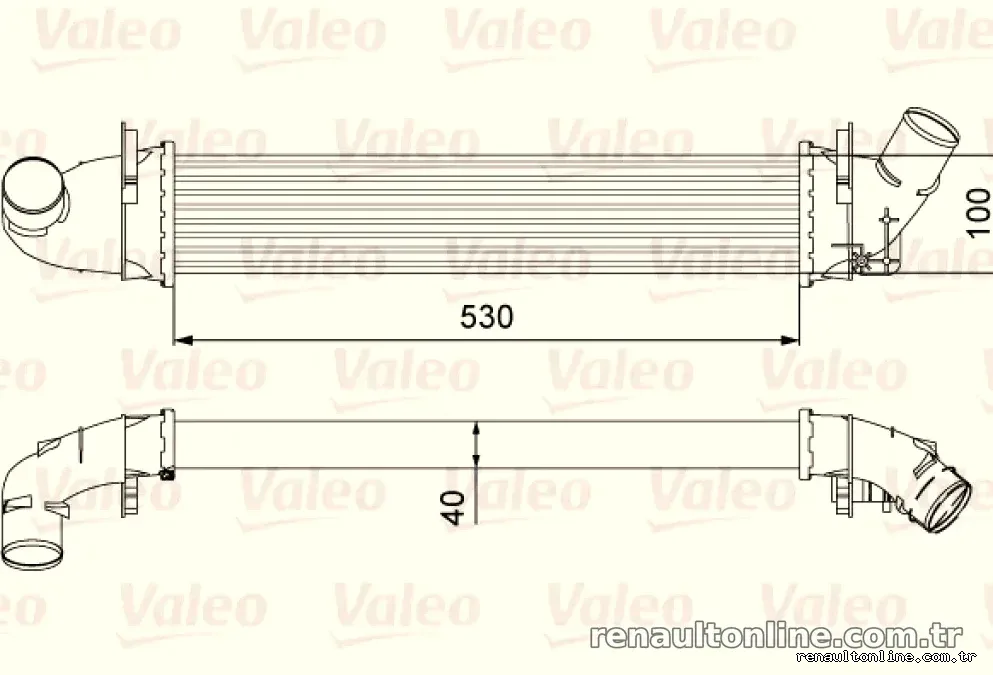 TURBO RADYATORU LOGAN MCV SANDERO 1,5DCI K9K - Valeo - VALEO 818544