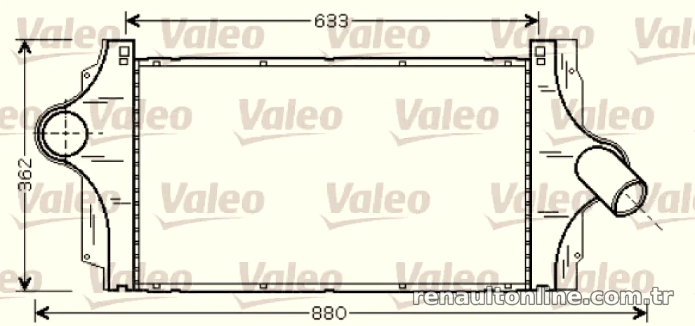TURBO RADYATORU RENAULT ESPACE III, AVANTIME - Valeo - VALEO 817925