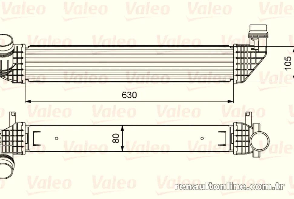 TURBO RADYATORU RENAULT SCENIC, GRAND SCENIC - Valeo - VALEO 818636