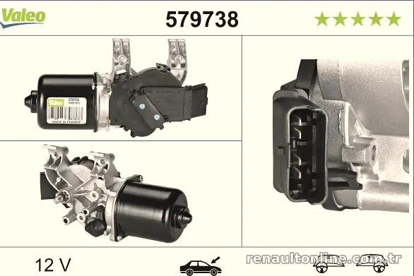 VALEO 579738 Silecek Motoru - VALEO - 579738