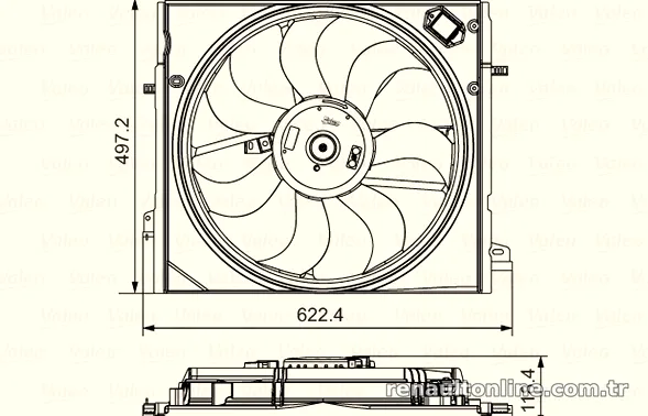 VALEO 698582 Radyatör Fan ve Motoru - VALEO - 698582