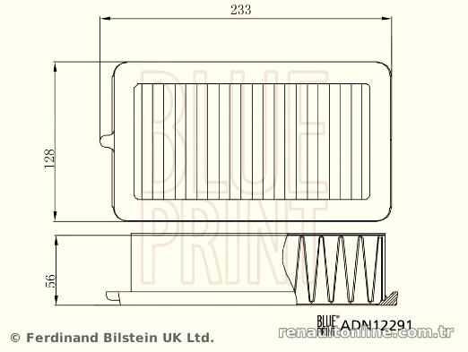 BLUE PRINT ADN12291 Hava Filtresi - BLUE PRINT - ADN12291