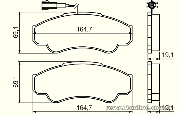 BOSCH 0986424769 Fren Disk Balata - BOSCH - 0986424769