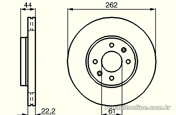 BOSCH 0986478598 Fren Disk Ayna - BOSCH - 0986478598