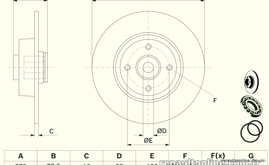 BOSCH 0986479274 Fren Disk Ayna - BOSCH - 0986479274