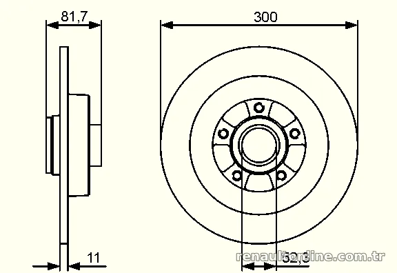 BOSCH 0986479446 Fren Disk Ayna - BOSCH - 0986479446