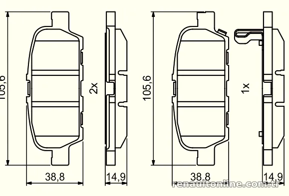 BOSCH 0986494857 Fren Disk Balata - BOSCH - 0986494857