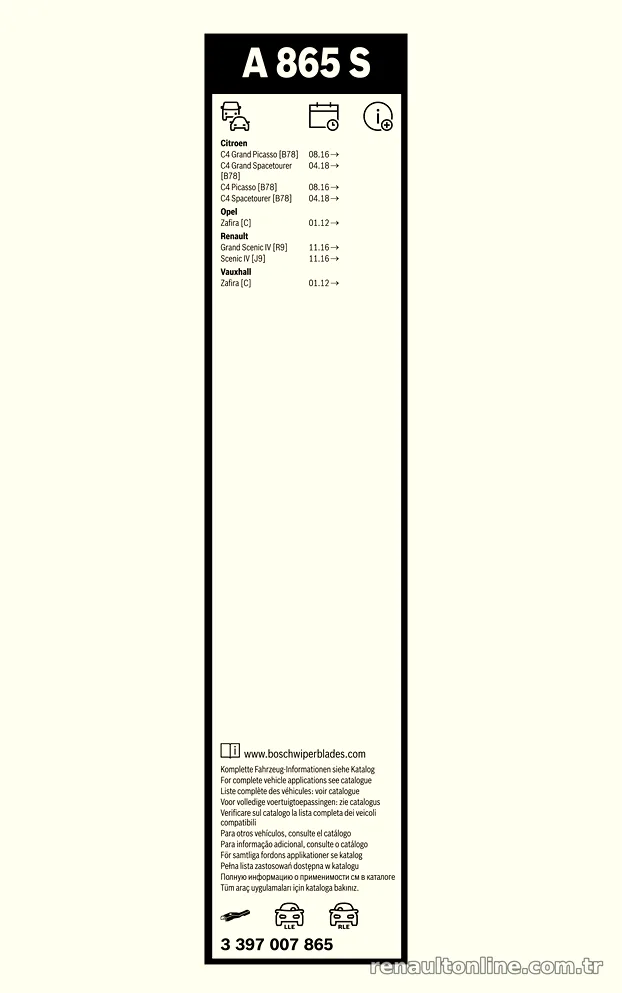 BOSCH 3397007865 Silecek Süpürgesi - BOSCH - 3397007865