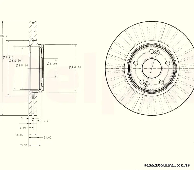 DELPHI BG3688 Fren Disk Ayna - DELPHI - BG3688