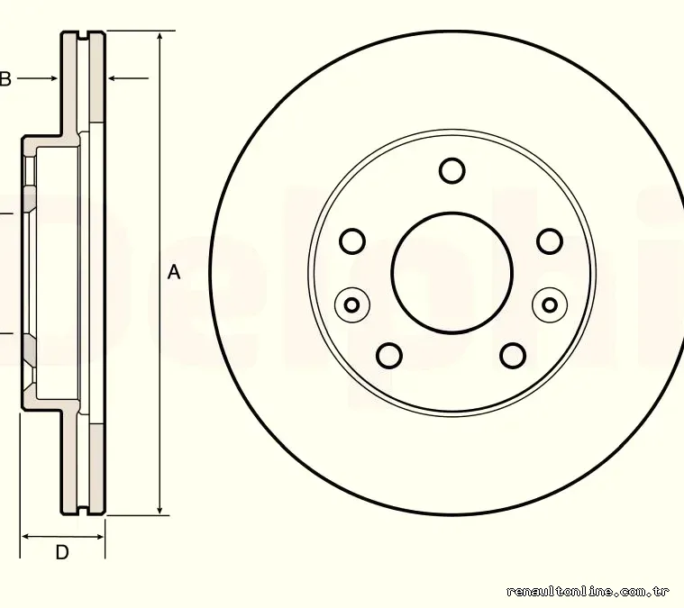 DELPHI BG4455 Fren Disk Ayna - DELPHI - BG4455