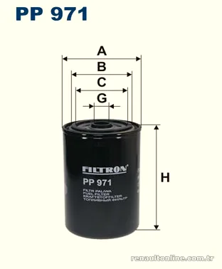 FILTRON PP971 Yakıt Filtresi - FILTRON - PP971