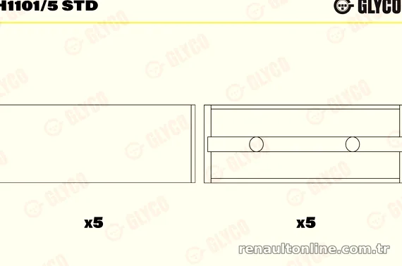 GLYCO H11015STD Ana Yatak - GLYCO - H11015STD