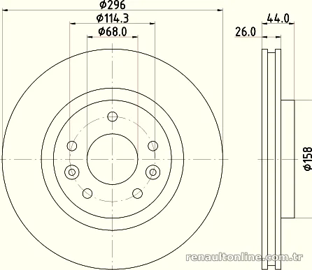 HELLA PAGID 8DD355122791 Fren Disk Ayna - HELLA PAGID - 8DD355122791