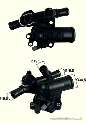 MAHLE TI24889 Termostat Gövdesi - MAHLE - TI24889
