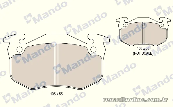 MANDO MBF015079 Fren Disk Balata - MANDO - MBF015079