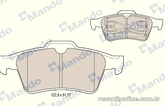MANDO MBF015161 Fren Disk Balata - MANDO - MBF015161