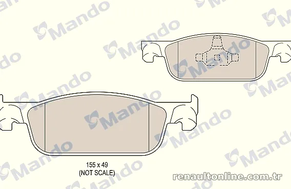 MANDO MBF015302 Fren Disk Balata - MANDO - MBF015302
