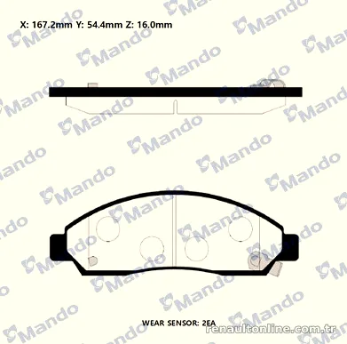 MANDO RMPI03NS Fren Disk Balata - MANDO - RMPI03NS