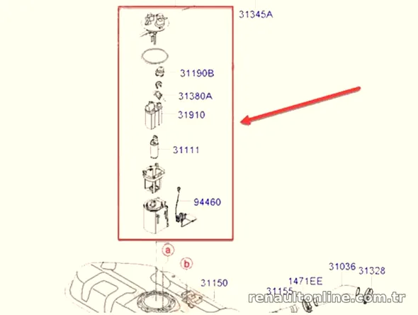 ORJINAL, Depo Şamandıra 311101J800 - ORJINAL,