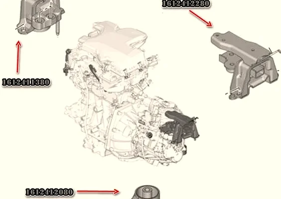 ORJINAL Motor Takoz Sağ 1612411380